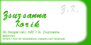 zsuzsanna korik business card